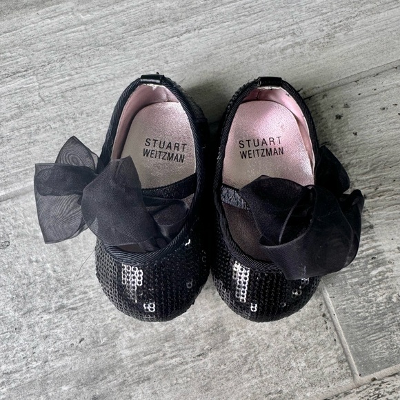 Stuart Weitzman "Baby Bling" Sequin Crib Shoe - size 1 - Picture 2 of 6